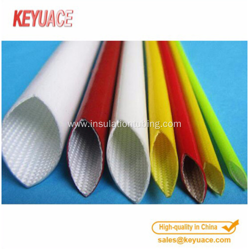 Glass braided insulation sleeve with Silicone Coating